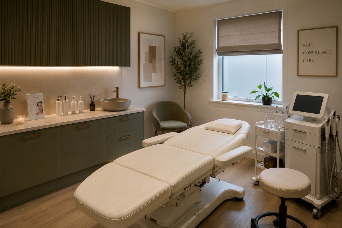 Treatment room interior, representative of the aesthetic clinics case study